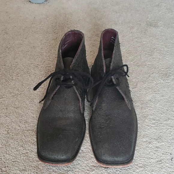 Ben Sherman Men\'s Black Distressed Leather Signature Chukka Boots US size 7 Amazon.com | Ben Sherman Men main image 3